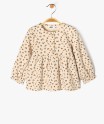 Blouse à manches longues à motifs tachetés bébé fille
